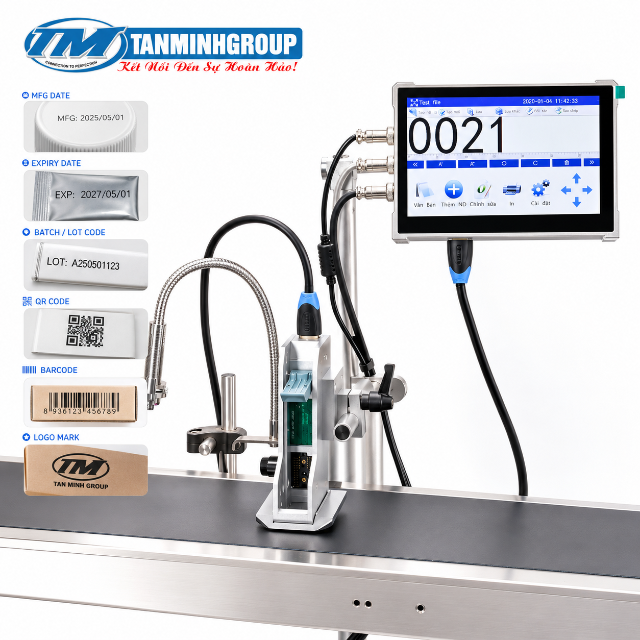 Máy D21A in ngày sản xuất và hạn sử dụng