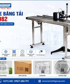 Máy in phun date trên băng tải hai đầu in D082